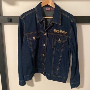 Vintage Authentic 2000 Harry Potter Blue Denim Jean Jacket Adult Large